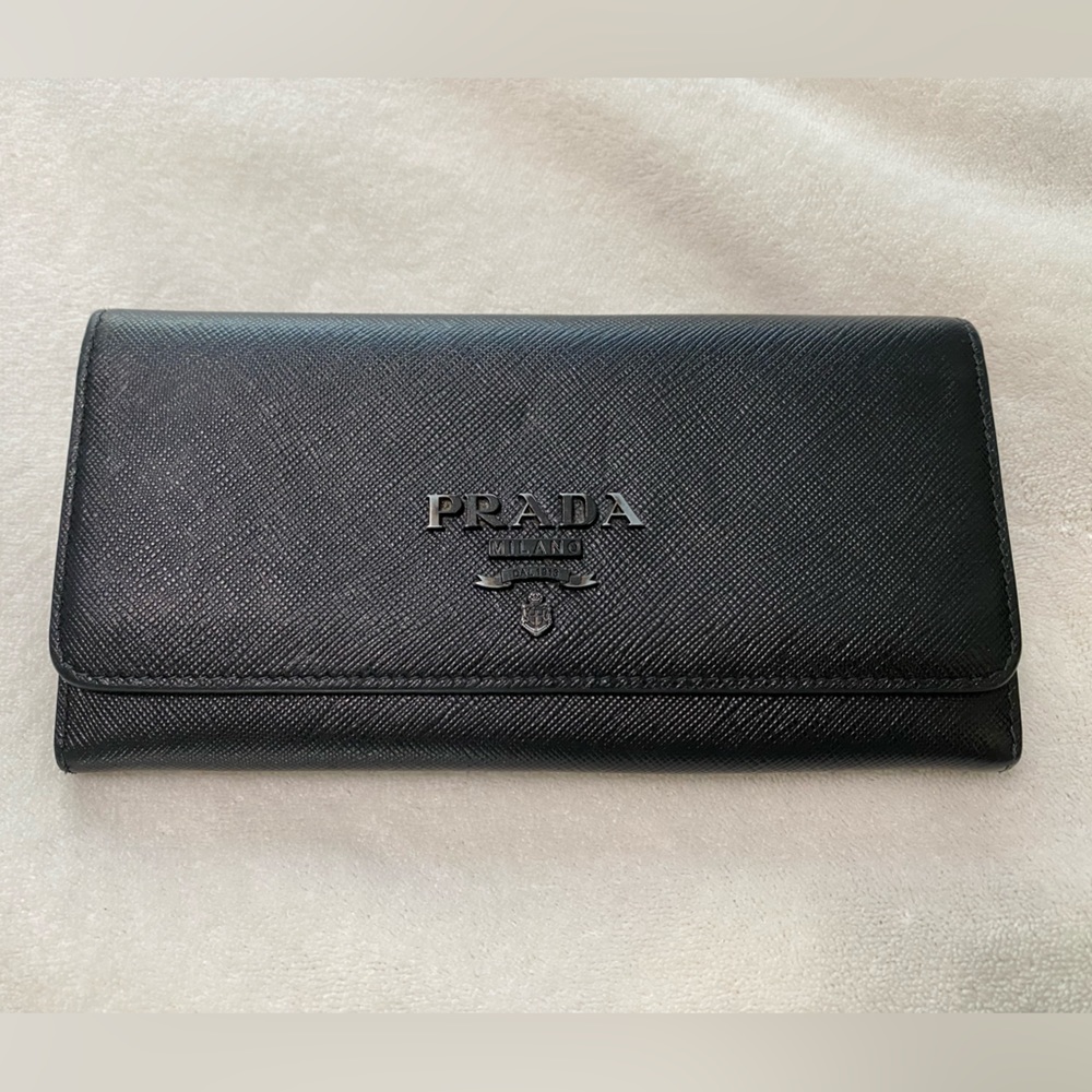 Prada - Large Saffiano Leather Wallet - Black